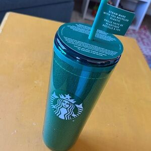 Starbucks Emerald Green Tumbler with Reusable Straw